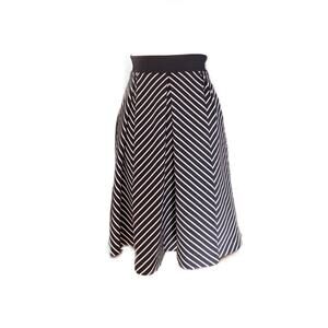 French Connection Navy Blue Striped Skirt